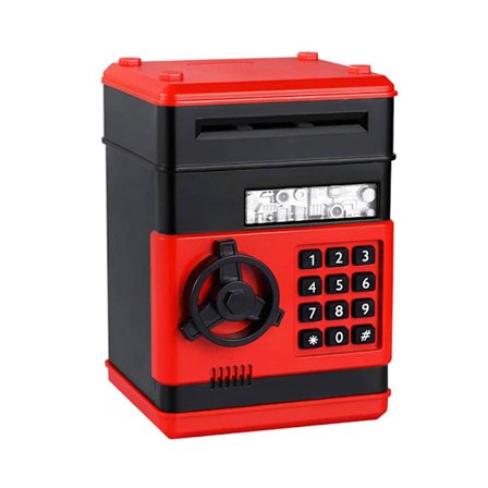 Sparebøsse, bursdagsleker gaver til 4 5 6 7 8 9 10 år gamle gutter jenter, elektronisk ekte pengemynt