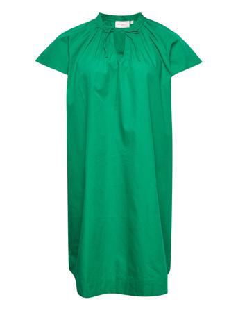 Carcastelli Ss Tunic Dress Wvn Green ONLY Carmakoma
