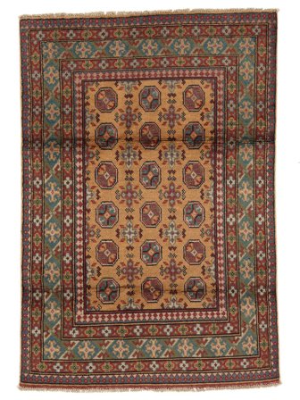 Afghan Fine Colourful Vloerkleed Handgeknoopt 120X175 Bruin/Zwart Afghanistan