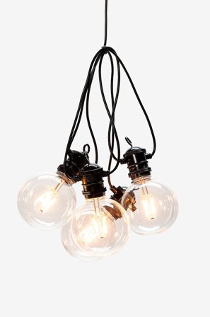 Konstsmide - B/O Slinga 10 LED Solpanel - Svart - Ljusslingor - Från Homeroom