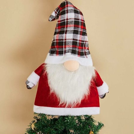 Juletræspynt 25 tommer svensk GNOME Stor Tomte Jule Nisser Ornamenter Juletræspynt Hjemmefestartikler (Rød, Sort Hvid T