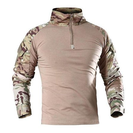 Army Tactical Shirt For Herr Militär Stridsskjorta Hunting Cothes Camouflage Shirt Paintball T-shirt