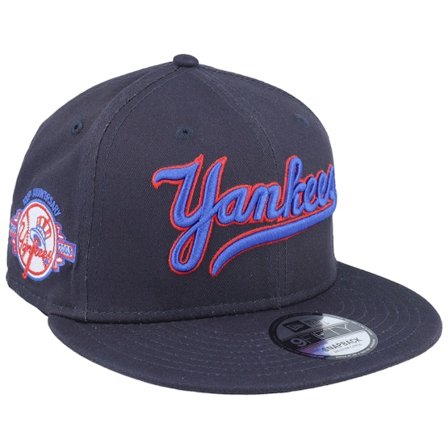 New Era - MLB Blauw snapback Cap - New York Yankees Wordmark Patch 9FIFTY Navy Snapback @ Hatstore
