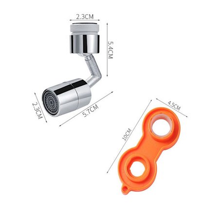 Sats med stänkskyddande munstycken - universal - yttre lock, med plastkran och kranavtagare