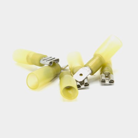 Fladstikhylstre med limende krympeflex Oceanflex, passer til kabel 4 - 6 mm², 10-pack, gul