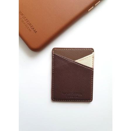 Universal Brun Saffiano Korthållare-premium Handgjorda Brun