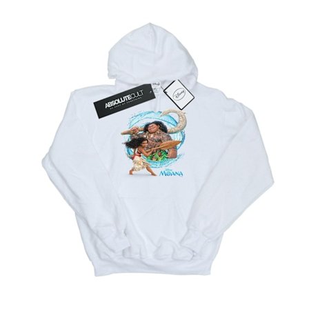 Disney Dam/Kvinnor Moana Och Maui Wave Hoodie XL Vit