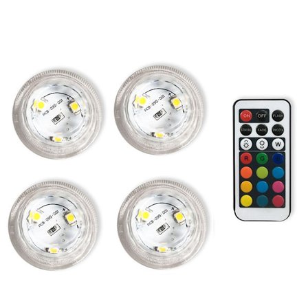 Vandtætte LED Diamant Lys med Fjernbetjening - Farveskiftende Undervandslys