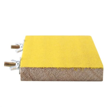 Trimningspinne för näbb och klor för Conure och Fink, Naturlig träsandtäckt grov yta erbjuder tasslipning och fotövning, Multi