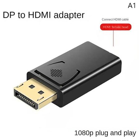 DisplayPort-HDMI-yhteensopiva sovitin DP uros naaras HDMI-C - Täydellinen