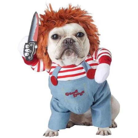 Hundekostumer Dødelig Dukke Chucky Tøj Kæledyr Julefest
