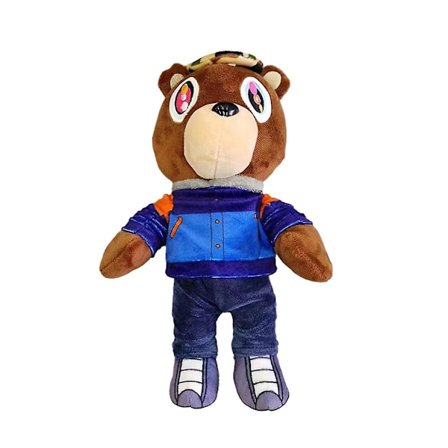 Kanye Teddy Bear -pehmolelu täytetty eläin West Graduation Bear -kokoelma aikuisille lapsille faneille lahja Plushie -lelu