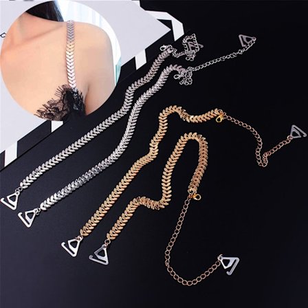 Halkskyddande metallunderkläder bh-remmar guld - high quality