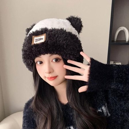Strikket lue Bear Ear Hat 3 3