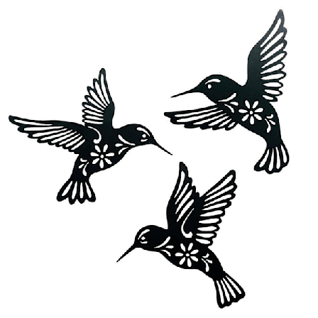 Akryl Kolibri Vægkunst Dekoration Udendørs Vægdekoration Metal Hængende Fuglekunst Dekoration til Stue Soveværelse