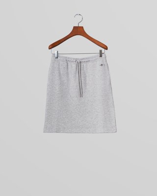 GANT - Shield jersey skjørt til dame light grey melange