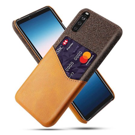 Bofink Sony Xperia 10 II skal med korthållare - Orange