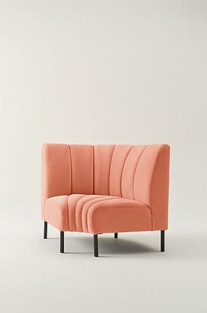 Jotex - Kökssoffa Hörnmodul Polyester - Sammet - Stål Rosa SANTOS - Köp Modulsoffor hos Jotex