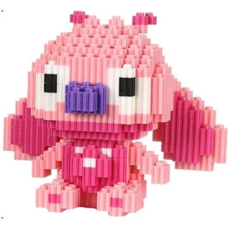 Kreativ tegneserie lite byggeklosssett - Interlocking samleobjekt visningspuslespill, håndlagde gaver, pedagogisk lek og morsom læring