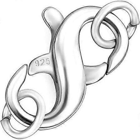 14mmx 6mm S925 Kaksoisaukko Hummerilukko Sterling Hopea ja Kulta Kaulakoru Rannekoru Jatkolukko ja Sulkimet DIY-koruihin