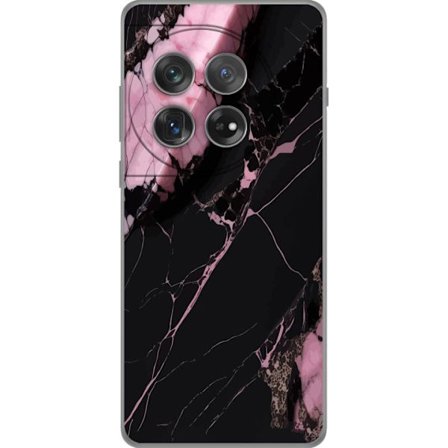 Kompatibelt Mobilskal till OnePlus 12 Svart rosa marmor