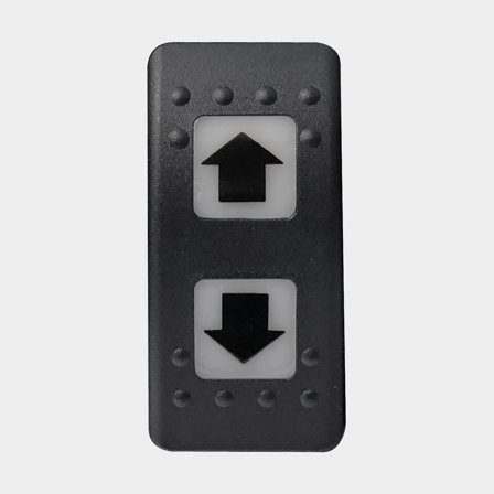 Cappuccio / pulsante per interruttore Carling Technologies Contura II, freccia su e giù, nero