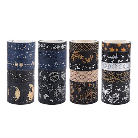 20 ruller for scrapbooking gavekortutskrift bronzing hjemmekontor Washi Tape Set