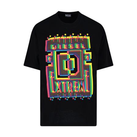 Diesel, T-Shirts Czarny, Mężczyzna, Rozmiar: M