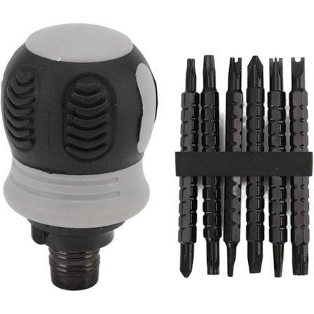 13 i 1 Mini skralle skrutrekker bitssett Teleskopisk arbeidsbesparende fleksibelt skrutrekkerhåndtak med 6 stk dobbelendte bits