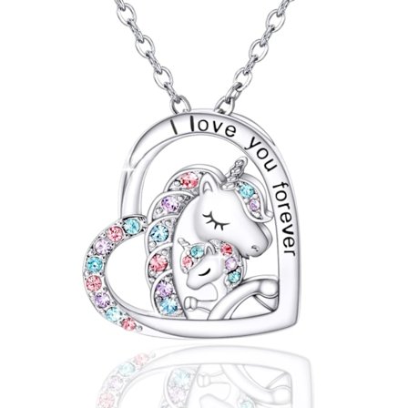 Taika kaulakoru lapsille, kristallisydänriipus, koru, LAHJA lapsille, tyttärille, tyttärentyttärille, veljentyttärille, syntymäpäivä, upea lahja 