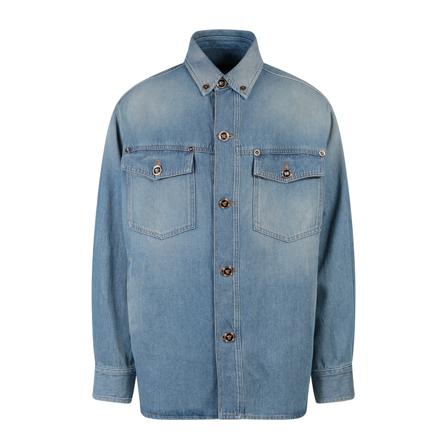 Versace Coats Blå, Herre Skjorter