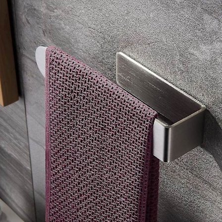 Håndklæde Ring Selvklæbende Håndklædeholder Uden Boring Håndklæde Stang Rustfrit Stål Til Badeværelse Og Køkken