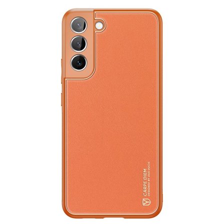 Dux Ducis Yolo elegant deksel laget av økologisk lær for Samsung Galaxy S22 + (S22 Plus) oransje