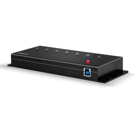 LINDY 7 Port Industrial USB 3.0 Hub - hub - 7 porter