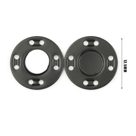 10 par magnetiska klädknappar osynliga magnetknappar DIY-kläder Svart 12,5mm