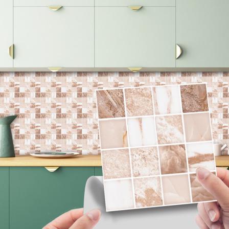 10 St Kakelklistermärke Mosaikmönster Självhäftande Väggdekal