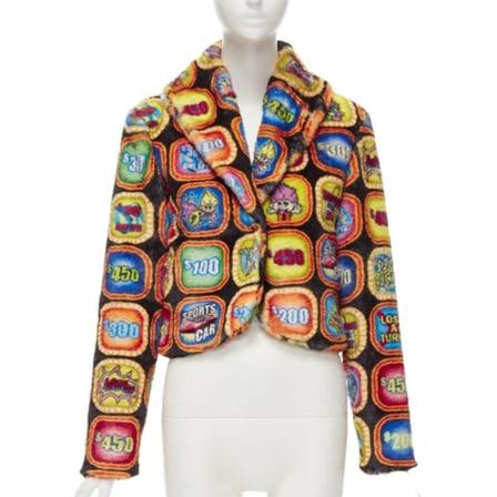 Moschino Pre-Owned, Pre-owned Polyester outerwear Geel, Dames, Maat:S,print