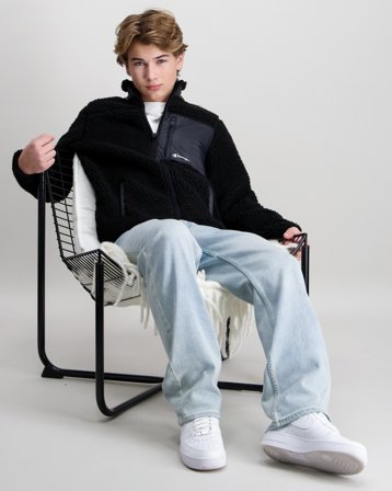 Champion Full Zip Top Czarny Swetry Chłopiec - Kids Brand Store