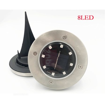 Vanntett nedsenket utendørs solflomlys for hage, uteplass, terrasse (8 LED Wh