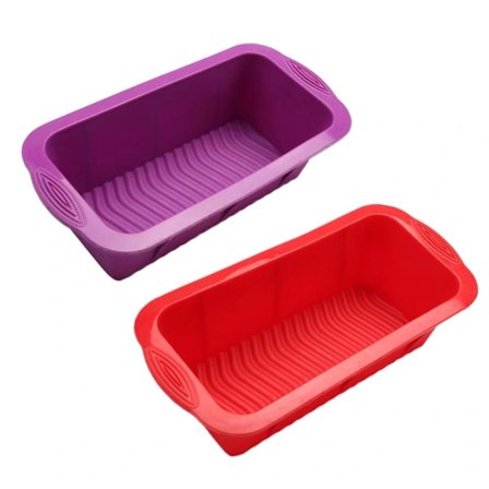 [PL】2 kpl Silikoninen suorakulmainen leipävuoka kakkuvuoka