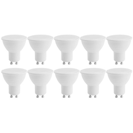 LED GU10 Spotlights, 5W varmhvit 3000K (tilsvarende 50W halogen) Energibesparende lampe, 400LM 120° spredningsvinkel ikke dimbar, 10 stk.