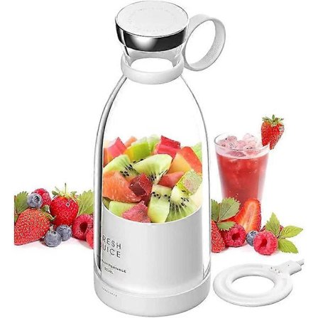 Personlig Blender, Bærbar Blender, Batteridrevet USB Blender (Pink) (FMY)