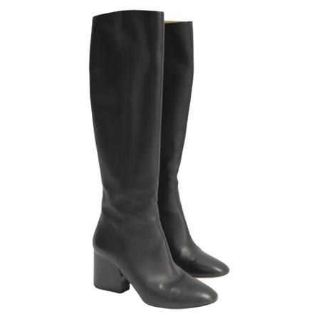 Salvatore Ferragamo Pre-owned, Pre-owned Knee High Boots Zwart, Dames, Maat:36 EU,leer