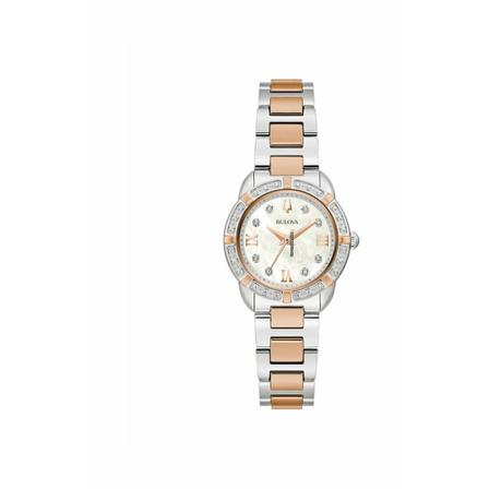 Bulova, Watch Bulova - Donna - 98R291 - Bulova Classic Lady Diamonds - 98R291 Grijs, Dames, Maat:ONE Size