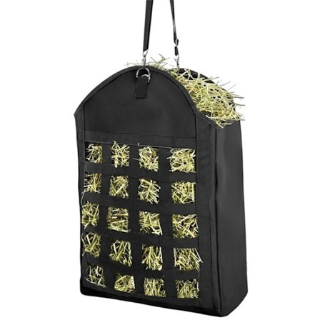 Heinavarasäiliö - Oxford-kangaspussi ikkunasuunnittelulla hevosille ja lehmäille, kannettava ja ripustettava Black