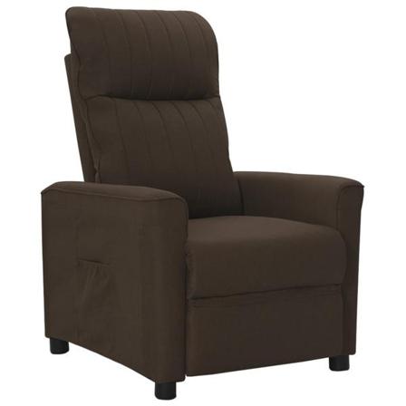 Vidaxl Reclinerfåtölj Mörkbrun Tyg Brun