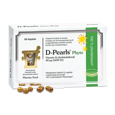 Pharma Nord D-Pearls Green 40 μg kapsler, 80 stk.