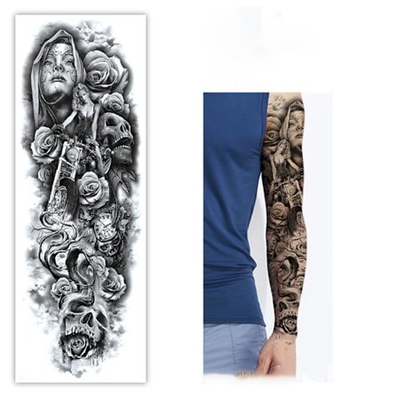 Tattoo Sticker Fuld Arm Vandtæt Tatoveringsmærke