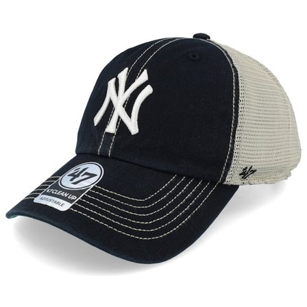 47 Brand - MLB Schwarz Trucker Cap - New York Yankees Trawler Clean Up Black Trucker @ Hatstore