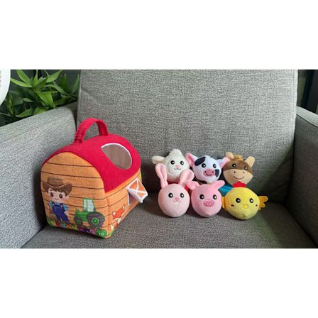 Ny ankomst plyschleksak docka mini blind box bondgård hus låda litet hus docka